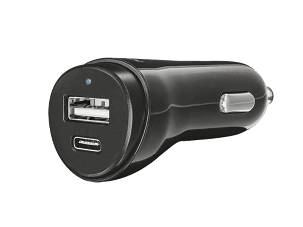 SAMSUNG Car Charger USB-A (15W), USB Type-C (25W), Black (EP-L4020NBEGEU)