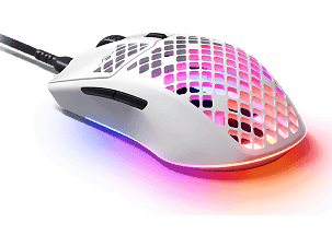 STEELSERIES Aerox 3 2022 edition gamer mouse, USB-C, 200-8500 dpi, RGB, white (62603)